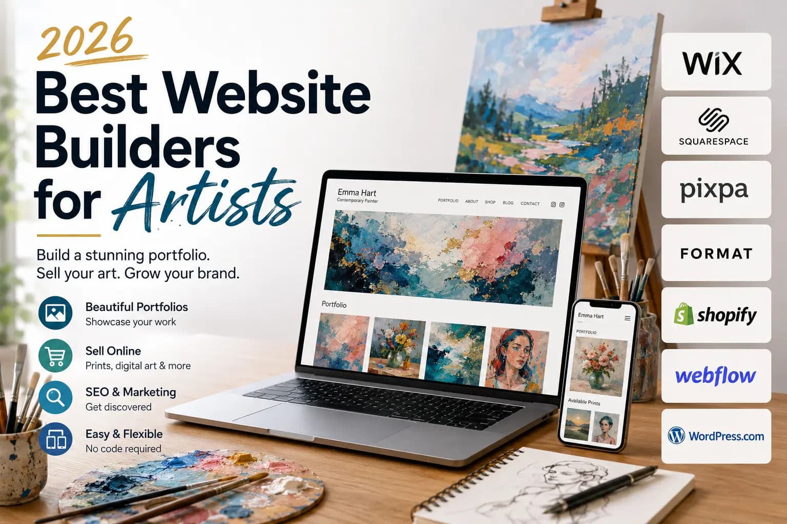 7 Best Website Builders for Artists in 2026: Comprehensive Guide