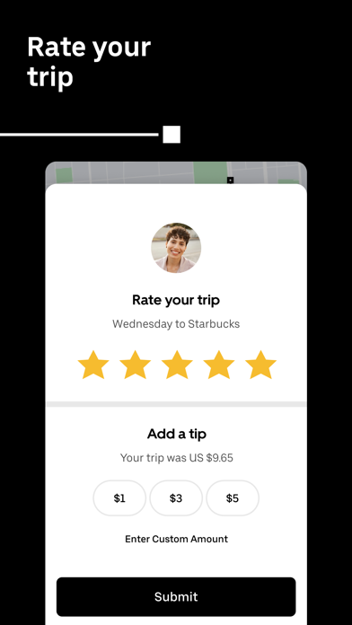 Uber app screenshot