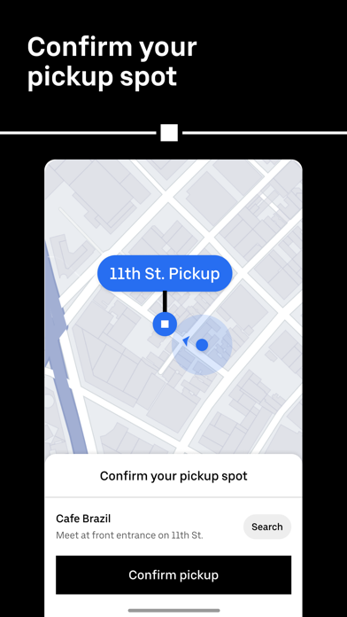 Uber app screenshot