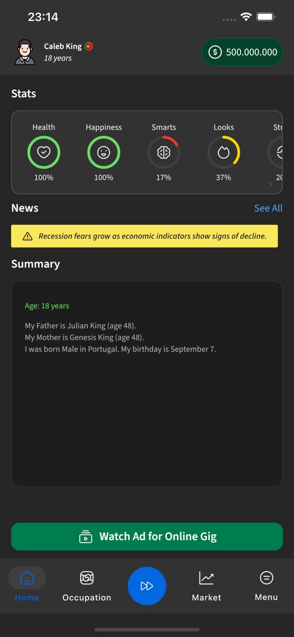 Ambition Life Simulator screenshot