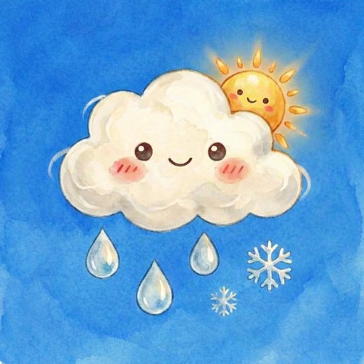 Kawaii Weather: Rain Forecasts app icon