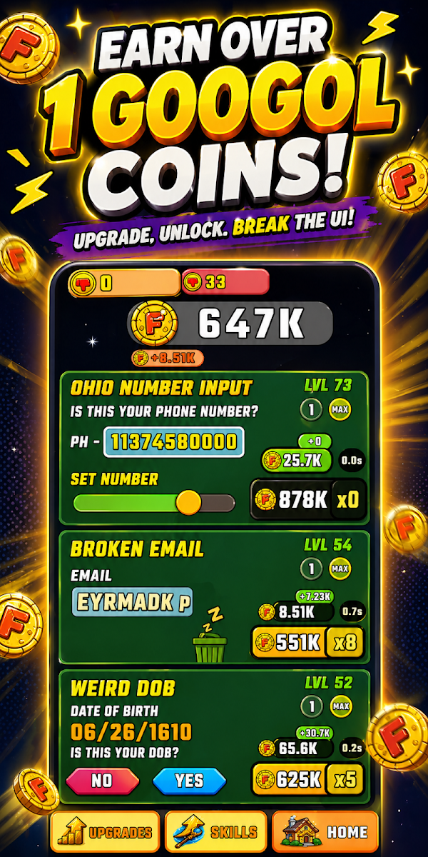 Bad UI - Incremental meme Game screenshot