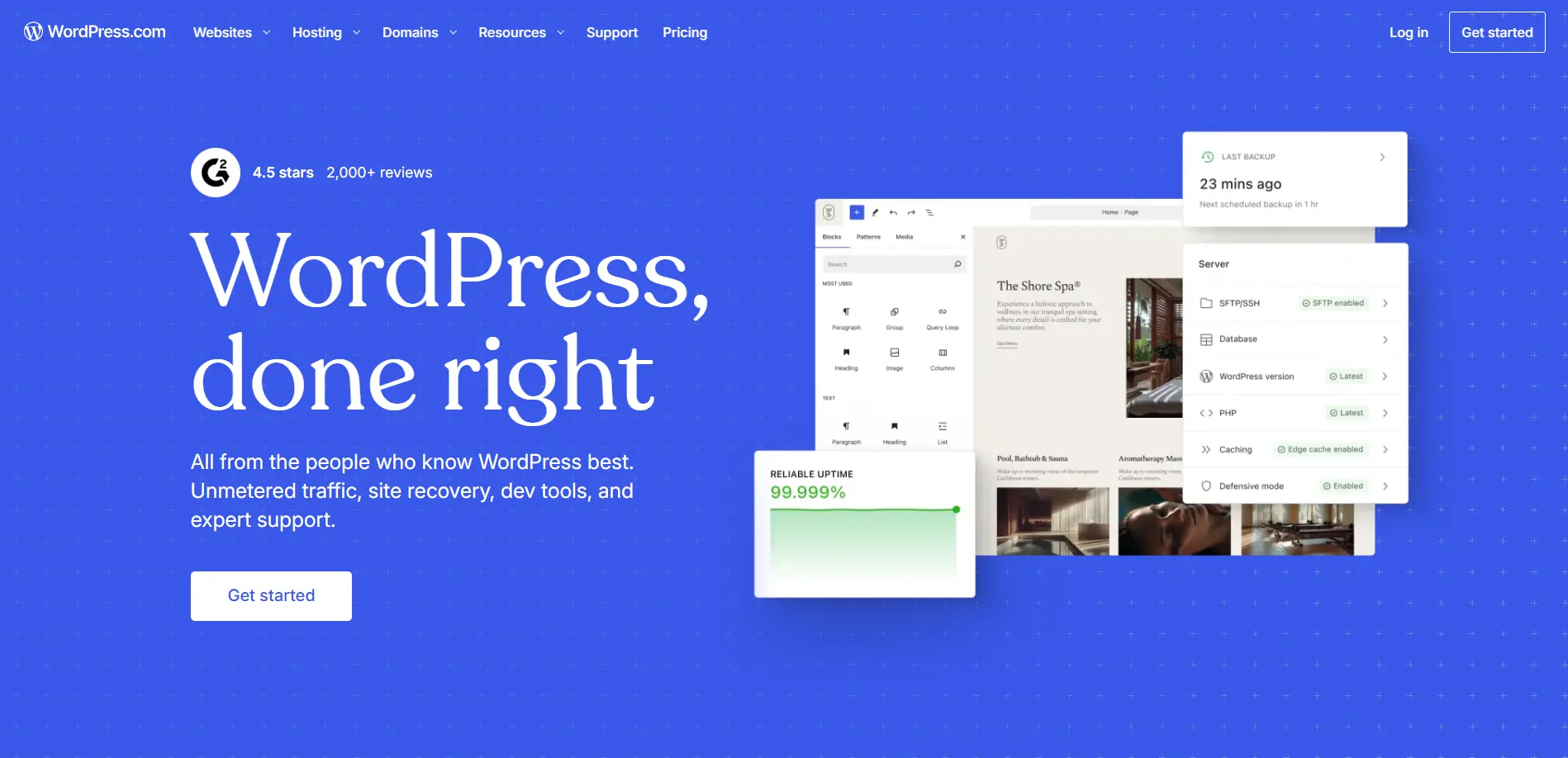 wordpress.com homepage screenshot