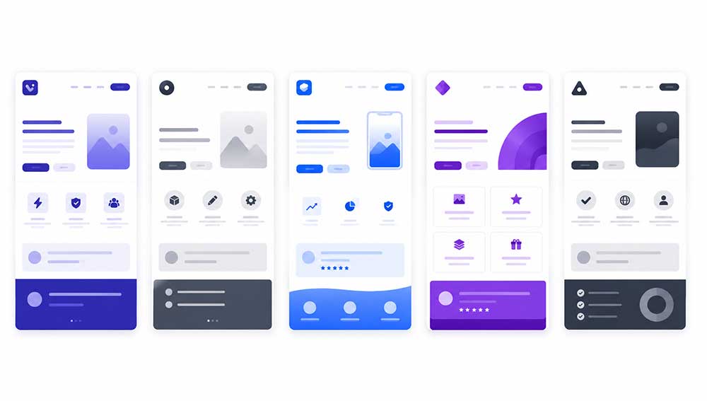 Five app landing page builders compared side by side