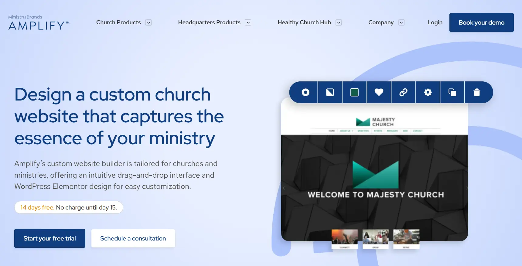 Ministry Designs homepage screenshot